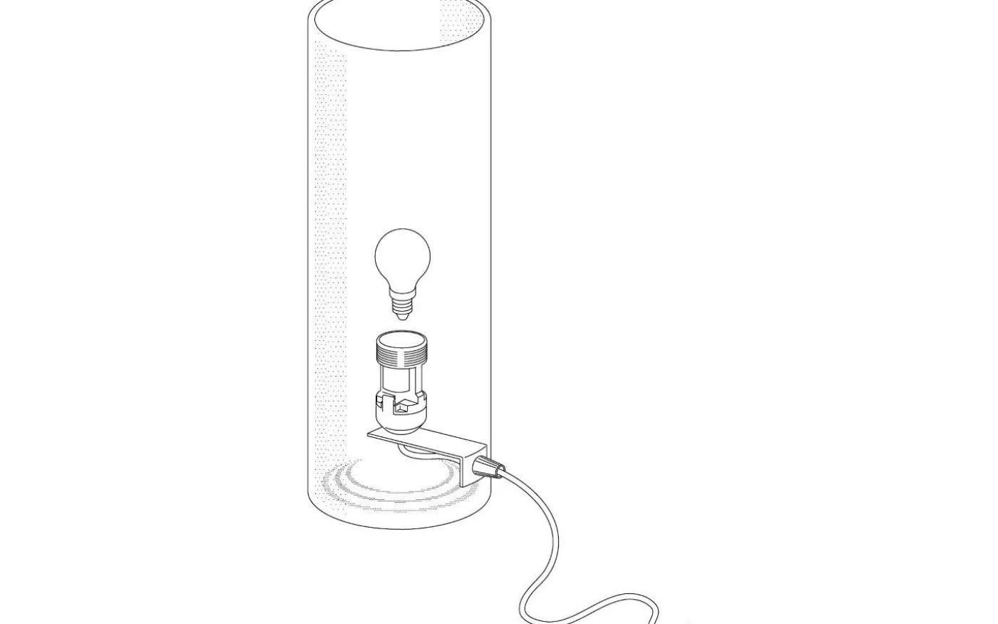 Geo Bordslampa 35cm Vit