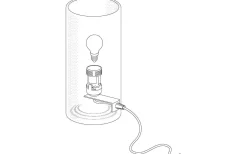 Geo Bordslampa 20cm Vit