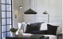 Geometri Vägglampa 53cm Vit/guld