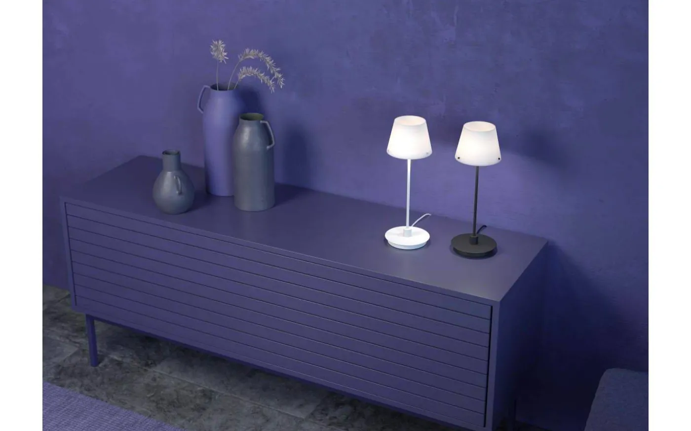 Gil Il Grande Bordslampa 40cm Svart/Opalglas