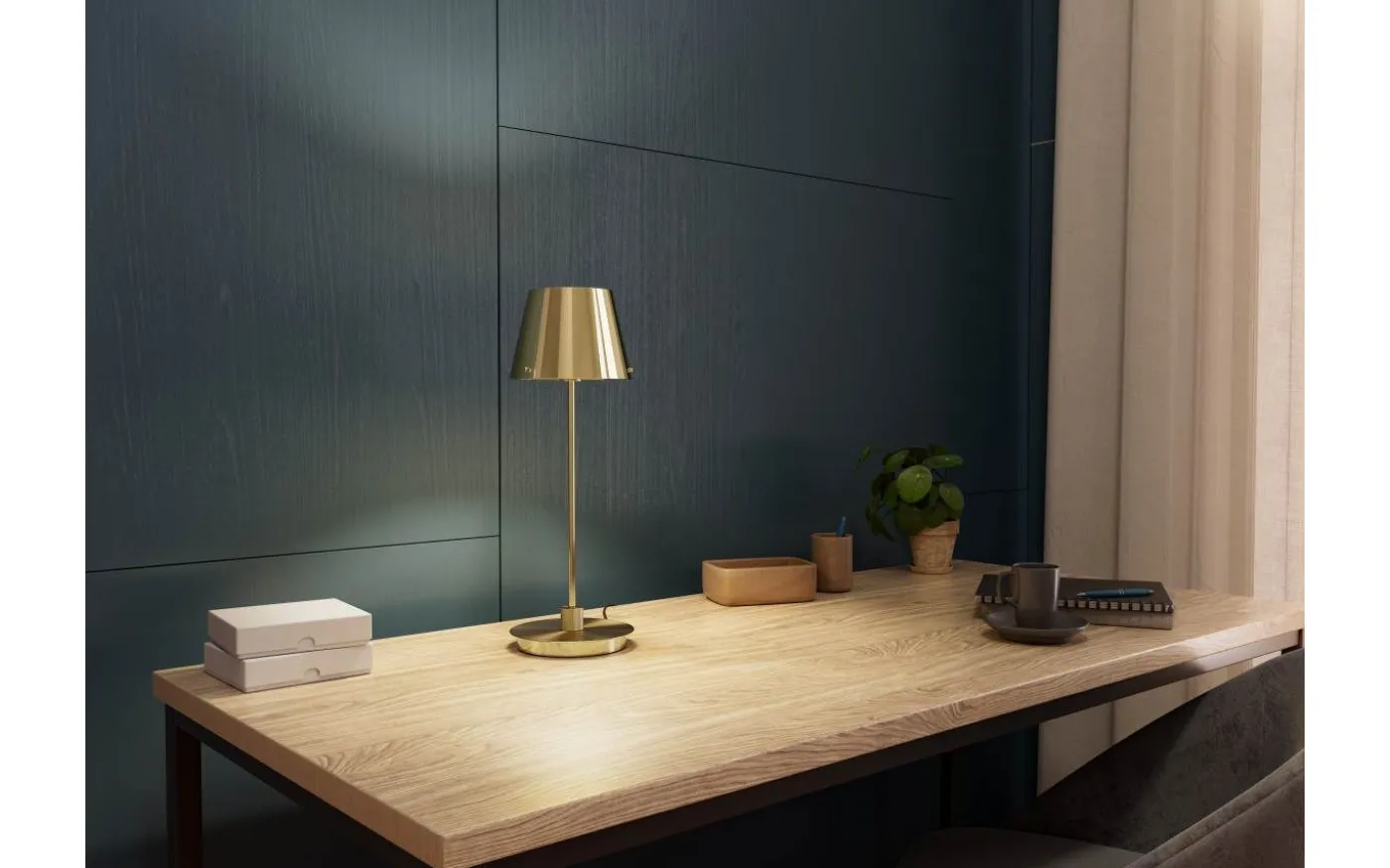 Gil Il Grande Bordslampa 40cm Satin Mässing