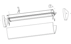 Gita Vägglampa 35cm LED 4000K 8,3W Krom IP44