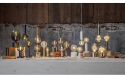 Glans Bordslampa 10cm Borstat Stål