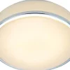 Global Plafond 22cm LED Vit/Krom IP44