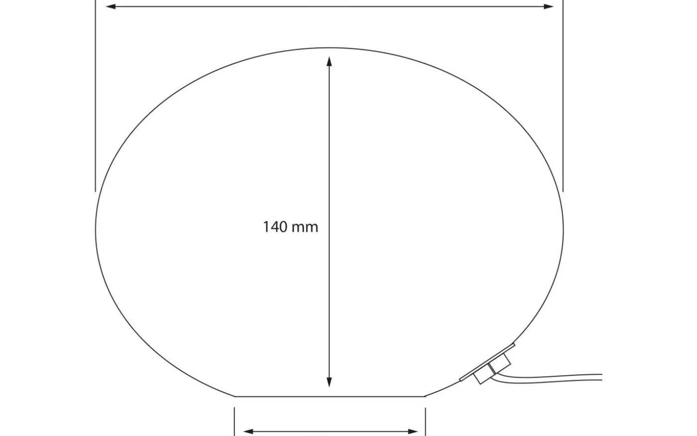 Globus Bordslampa 18cm Vit Prickig