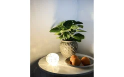 Globus Bordslampa 13cm Vit Prickig