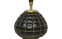 Gloria Lampfot 42cm Svart Glas/Mässing