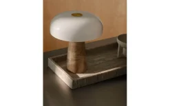 Glossy Mini Bordslampa 24cm Beige
