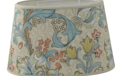 Golden Lily Lampskärm Oval 30cm Linen/Teal William Morris