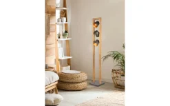 Golvlampa Bell 3xE14 antik stål