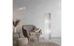 Golvlampa i bambu, 2xE27, vit