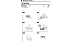 Gordiq L Vägglampa LED Vit