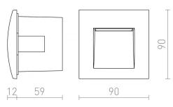 Gordiq S Vägglampa LED Vit