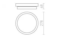 Gorra Plafond 28cm 2xE14 Matt nickel IP44