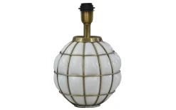 Grace Kelly Lampfot 38cm Vitt glas / Mässing