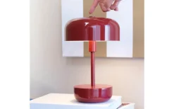 Haipot Uppladdningsbar Bordslampa 26cm LED 3000K 3W Mörkröd IP44