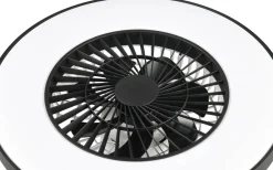 Halmstad Takfläkt 58cm LED mattsvart stjärnljus