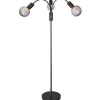 Halo Golvlampa 130cm Gun-Black/Marmor
