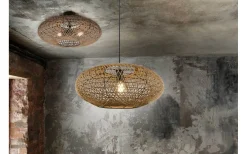 Hedda Takpendel 52cm E27 matt svart/sisal