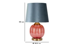 Helene Bordslampa 50cm Röd