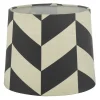 Herringbone Lampskärm Ø20cm Svart/Vit