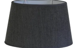 Herringbone Oval Lampskärm 20cm Grafitgrå