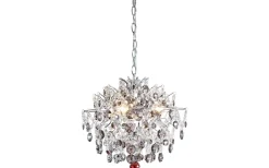 Hidden Gem Kristallkrona 40cm 3L Krom/Klar/Rökfärgad