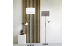 Hotell Golvlampa E27+E14 grå