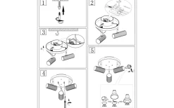 Hubble Takspotlight 3L 25cm Vit/Krom