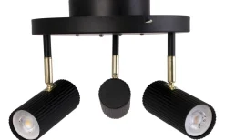 Hubble Takspotlight 3L 25cm Svart/Mässing