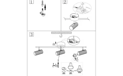 Hubble Takspotlight 3L 80cm Vit