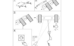 Hubble Vägglampa 2L 35cm Beige
