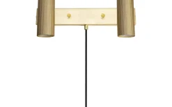 Hubble Vägglampa 2L 35cm Borstad Mässing