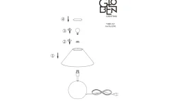 Iris Bordslampa 39cm Blush