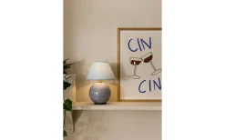 Iris Portabel Bordslampa 23cm Duvblå