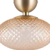 Jackson Plafond 28cm E27 Amber/Borstad Mässing
