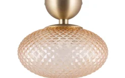 Jackson Plafond 28cm E27 Amber/Borstad Mässing