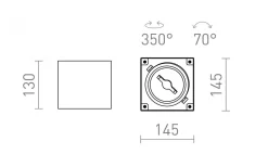 James I Takspotlight 15cm LED 15W 3000K Matt Vit