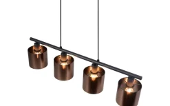 Jason Takpendel 4-delad E14 matt svart/brons