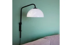 Jazz Vägglampa Opal/Svart