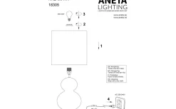 Kalamata Bordslampa 42cm Brun