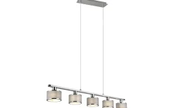 Kaprun Takpendel 5-delad E14 krom/grå