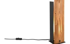 Karuni Bordslampa E27 matt svart/trä