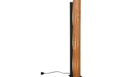 Karuni Golvlampa 3xE27 matt svart/trä