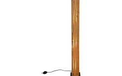 Karuni Golvlampa 3xE27 matt svart/trä