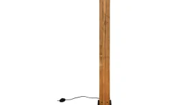 Karuni Golvlampa 3xE27 matt svart/trä