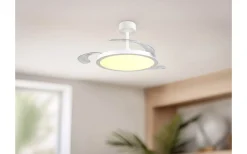 Kasfjord Takfläkt 107cm LED matt vit stjärnljus