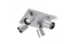 Kenny LV Takspotlight 24cm Aluminium/Svart