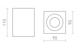 Kim Takspotlight Vit GU10 IP65