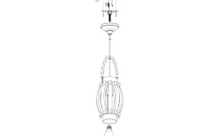 Kinross Fönsterlampa 19cm Brun